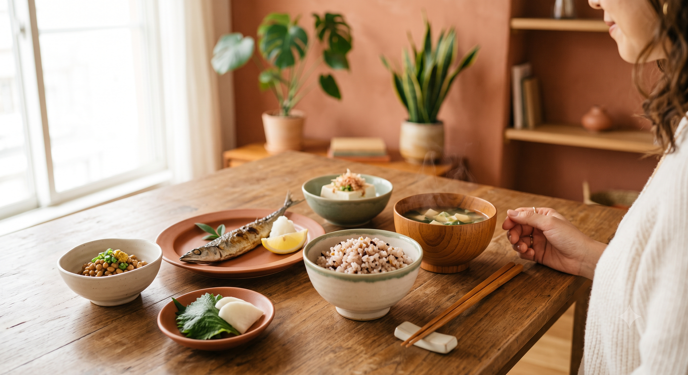 栄養バランスの整った和食の食卓